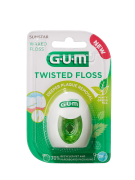 GUM TWISTED FLOSS viaszolt fogselyem mentával és zöld teával, 30 m
