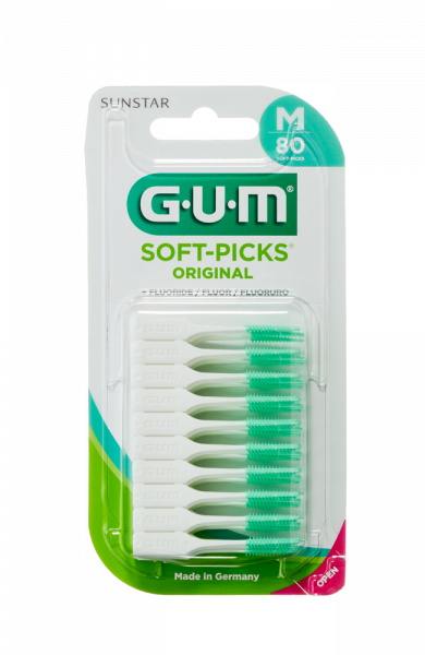 GUM Soft-Picks fogköztisztító kefe fluoriddal - normál méret, 80 db