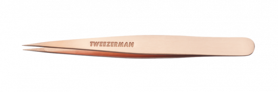 Tweezerman Point Rose Gold, Pont csipesz éles heggyel, rózsaarany színben