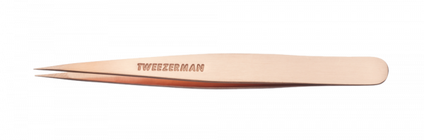 Tweezerman Point Rose Gold, Pont csipesz éles heggyel, rózsaarany színben