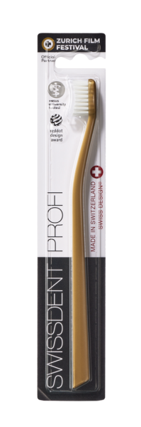 SWISSDENT WHITENING fogkefe Soft, arany
