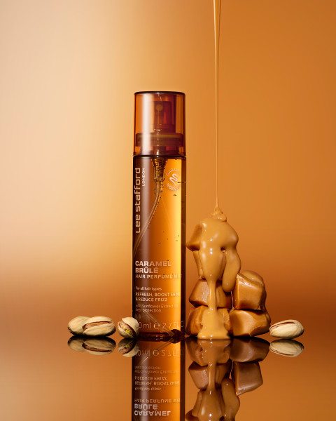 Lee Stafford Hair Perfume Mist Caramel Brûlée, parfümözött hajpermet, 80 ml