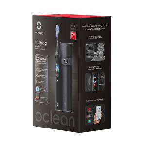 Oclean X Ultra Set – szónikus fogkefe és utazótok, fekete