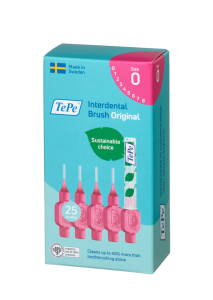TePe Original fogköztisztító kefék bioműanyagból 0,4 mm, rózsaszín, 25 db