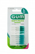 GUM Soft-Picks fogköztisztító kefe fluoriddal - nagy méret, 40 db
