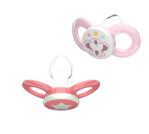 Dentistar fogszabályozó cumik 6-14 hónapos korig, rózsaszín