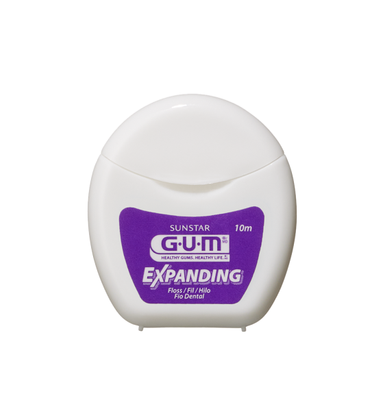 GUM Expanding Floss, viaszolt fogselyem, mentolos, 10 m