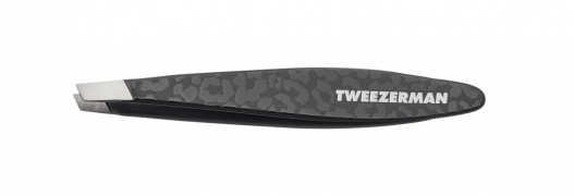 Tweezerman Mini SLANT Black Leopard csipesz