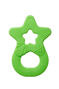 Dentistar Teether "Csillag" rágóka 3 hónapos kortól, zöld