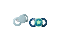 Dentistar nappali és éjszakai cumi, 6-14 hónapos korig, kék