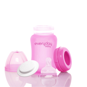 Everyday Baby cumisüveg hőérzékelővel 150 ml, Rózsaszín